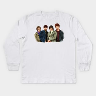 The Byrds - An illustration by Paul Cemmick Kids Long Sleeve T-Shirt